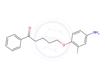 Chemical structure of 5-(4-Amino-2-methoxyphenoxy)-1-phenylpentan-1-one