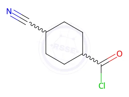 Chemical structure of Cyclohexanecarbonyl chloride, 4-cyano-(9CI)