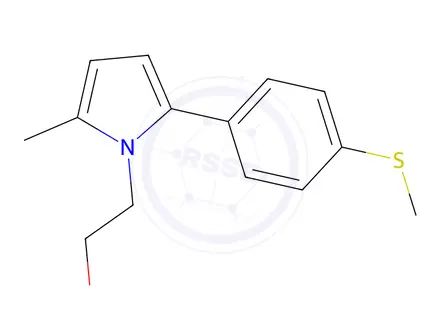 Chemical structure of 2-{2-Methyl-5-[4-(methylsulfanyl)phenyl]-1H-pyrrol-1-yl}ethan-1-ol
