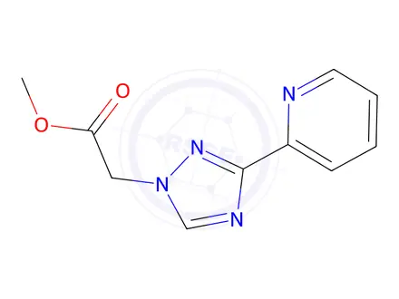 Chemical structure of Methyl 2-(3-(pyridin-2-yl)-1H-1,2,4-triazol-1-yl)acetate