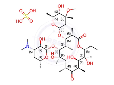 Chemical structure of Erythromycin Sulfate