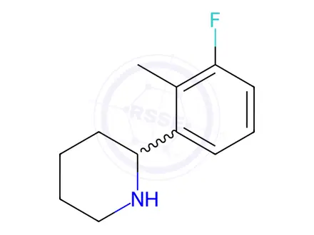 Chemical structure of 2-(3-fluoro-2-methylphenyl)piperidine