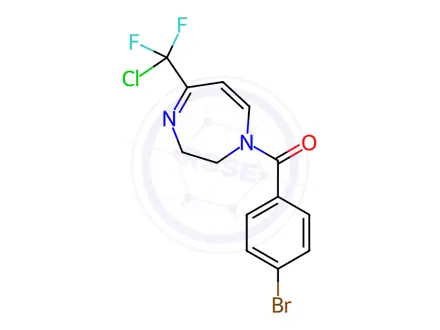 Chemical structure of (4-Bromophenyl)(5-(chlorodifluoromethyl)-2,3-dihydro-1H-1,4-diazepin-1-yl)methanone
