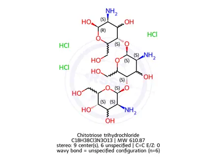 Chemical structure of Chitotriose trihydrochloride