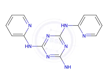 Chemical structure of N2,N4,N6-Tri(pyridin-2-yl)-1,3,5-triazine-2,4,6-triamine