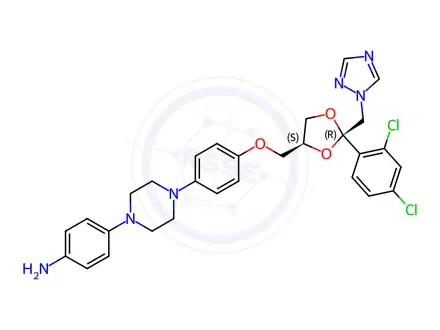 Chemical structure of Itraconazole Impurity 134