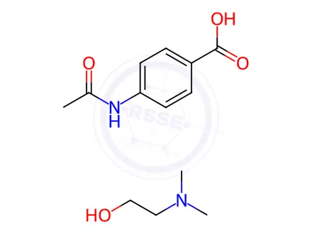 Chemical structure of Deanol Acetamidobenzoate