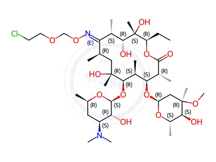 Chemical structure of Roxithromycin Impurity J