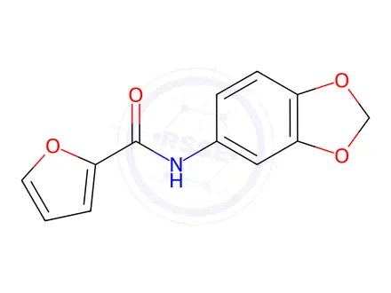 Chemical structure of n-(Benzo[d][1,3]dioxol-5-yl)furan-2-carboxamide