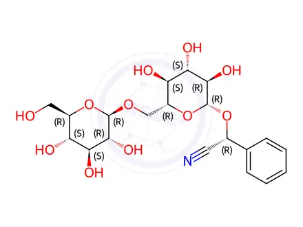 Chemical structure of Amygdalin