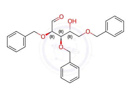 Chemical structure of 2,3,5-Tri-O-benzyl-D-ribose
