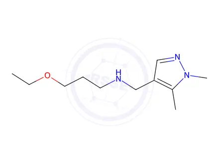 Chemical structure of n-((1,5-Dimethyl-1h-pyrazol-4-yl)methyl)-3-ethoxypropan-1-amine