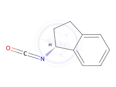 Chemical structure of (R)-(-)-1-Indanyl isocyanate