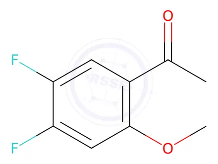 Chemical structure of 1-(4,5-Difluoro-2-methoxyphenyl)ethan-1-one