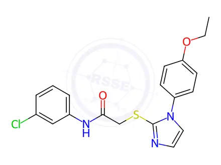 Chemical structure of N-(3-Chlorophenyl)-2-((1-(4-ethoxyphenyl)-1H-imidazol-2-yl)thio)acetamide