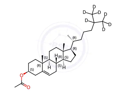 Chemical structure of Cholesterol 3-Acetate-d7