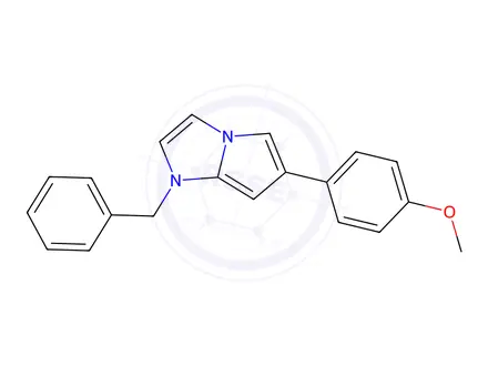 Chemical structure of 1-Benzyl-6-(4-methoxyphenyl)-1H-pyrrolo[1,2-a]imidazole