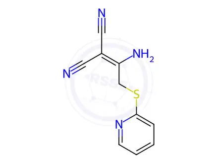 Chemical structure of 2-[1-AMINO-2-(2-PYRIDINYLSULFANYL)ETHYLIDENE]MALONONITRILE