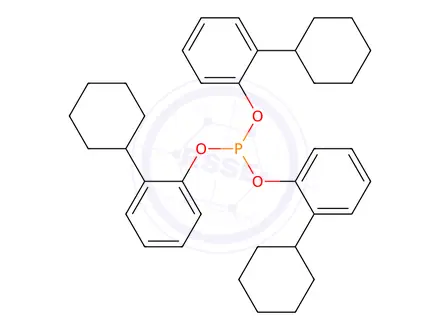 Chemical structure of tris(2-cyclohexylphenyl) phosphite