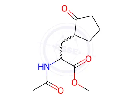 Chemical structure of Methyl 2-acetamido-3-(2-oxocyclopentyl)propanoate