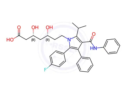 Chemical structure of Atorvastatin