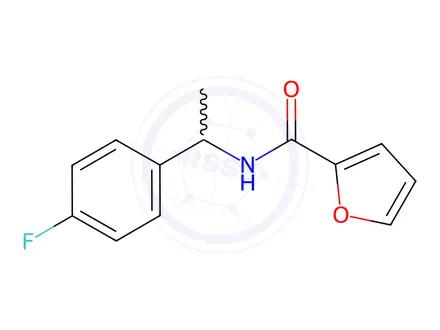 Chemical structure of N-(1-(4-fluorophenyl)ethyl)furan-2-carboxamide