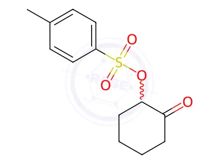 Chemical structure of Cyclohexanone, 2-[[(4-methylphenyl)sulfonyl]oxy]-