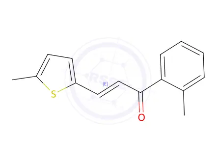 Chemical structure of (2E)-1-(2-Methylphenyl)-3-(5-methylthiophen-2-yl)prop-2-en-1-one