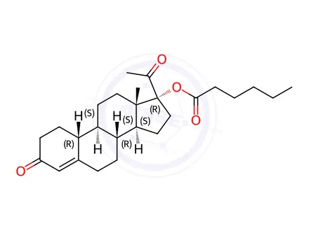 Chemical structure of Gestonorone Capronate