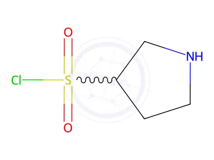 Chemical structure of Pyrrolidine-3-sulfonyl chloride hydrochloride
