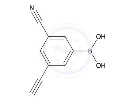 Chemical structure of (3-Cyano-5-ethynylphenyl)boronic acid