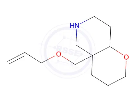 Chemical structure of 4A-((allyloxy)methyl)octahydro-2H-pyrano[3,2-c]pyridine