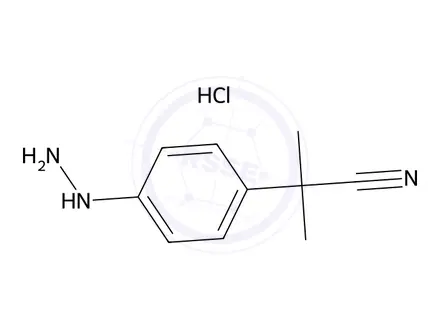 Chemical structure of 2-(4-Hydrazinylphenyl)-2-methylpropanenitrile