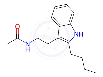 Chemical structure of N-(2-(2-Butyl-1H-indol-3-yl)ethyl)acetamide