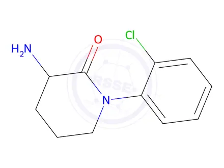 Chemical structure of 3-amino-1-(2-chlorophenyl)piperidin-2-one