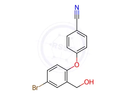 Chemical structure of 4-[4-Bromo-2-(hydroxymethyl)phenoxy]-benzonitrile