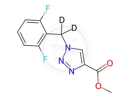 Chemical structure of 1-(2,6-Difluorobenzyl)-1H-1,2,3-triazole-4-carboxylic Acid Methyl Ester-d2
