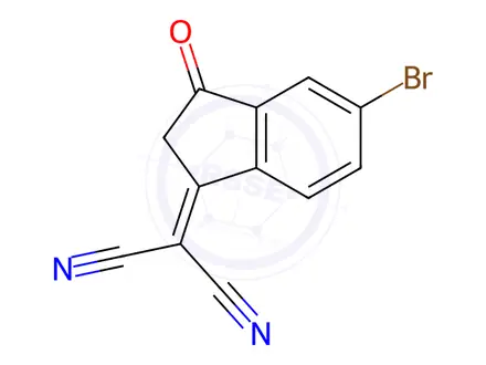 Chemical structure of 2-(5-Bromo-3-oxo-2,3-dihydro-1H-inden-1-ylidene)malononitrile