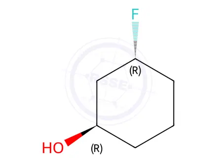 Chemical structure of (1R,3R)-3-fluorocyclohexan-1-ol