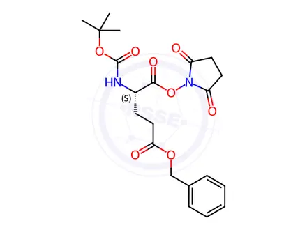 Chemical structure of Boc-Glu(OBzl)-OSu
