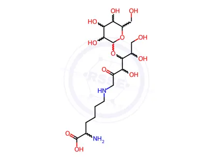 Chemical structure of epsilon-N-1-(1-deoxylactulosyl)lysine