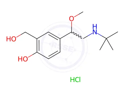 Chemical structure of Salbutamol EP Impurity A HCl