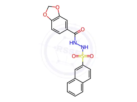 Chemical structure of n'-(Naphthalene-2-sulfonyl)-1,3-dioxaindane-5-carbohydrazide