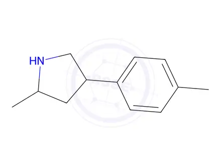 Chemical structure of 2-methyl-4-(4-methylphenyl)pyrrolidine