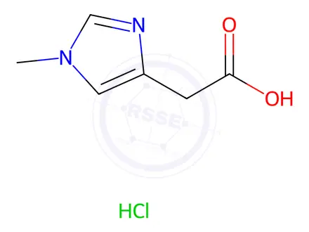 Chemical structure of 1-Methyl-4-imidazoleacetic Acid Hydrochloride