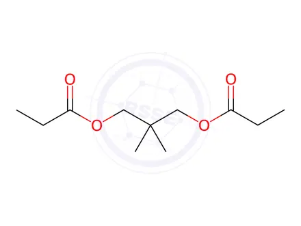 Chemical structure of 2,2-dimethylpropane-1,3-diyl dipropionate