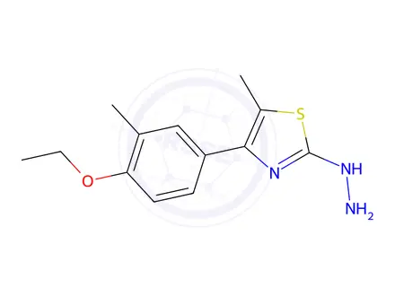 Chemical structure of 4-(4-Ethoxy-3-methylphenyl)-2-hydrazinyl-5-methylthiazole