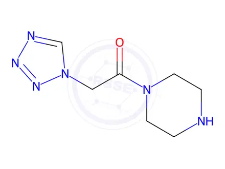 Chemical structure of 1-(1H-tetrazol-1-ylacetyl)piperazine