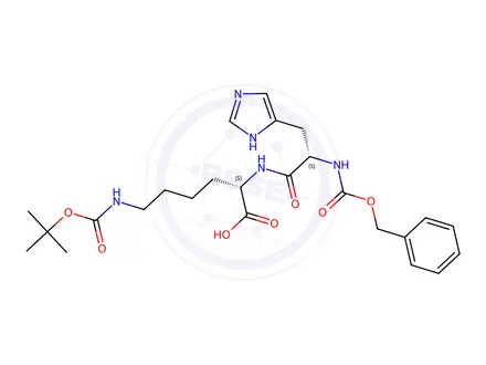 Chemical structure of Z-His-Lys(Boc)-OH