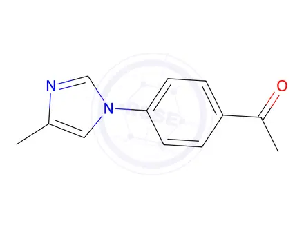 Chemical structure of 1-(4-(4-Methyl-1H-imidazol-1-yl)phenyl)ethanone